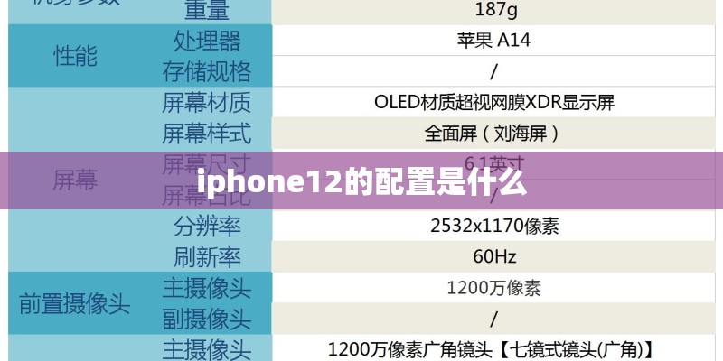 iphone12的配置是什么