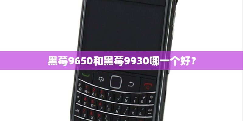 黑莓9650和黑莓9930哪一个好？